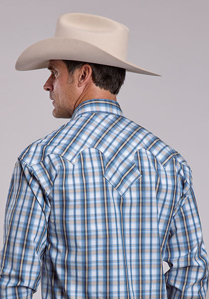Stetson Blue Vintage Dobby - Broken horn