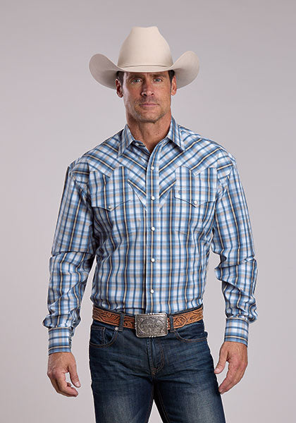 Stetson Blue Vintage Dobby - Broken horn