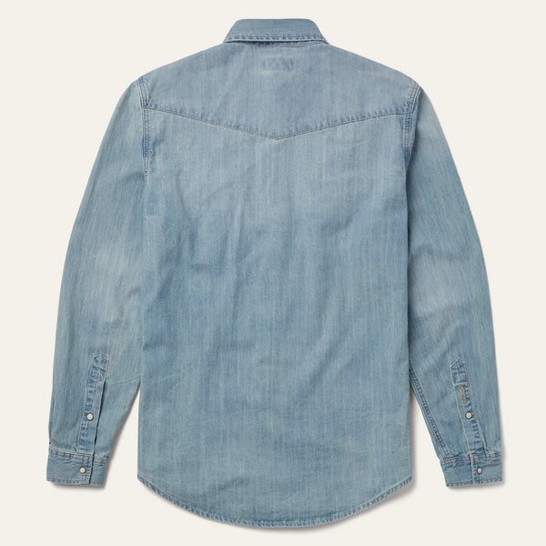 Stetson Long-Sleeved Denim Shirt - Broken horn
