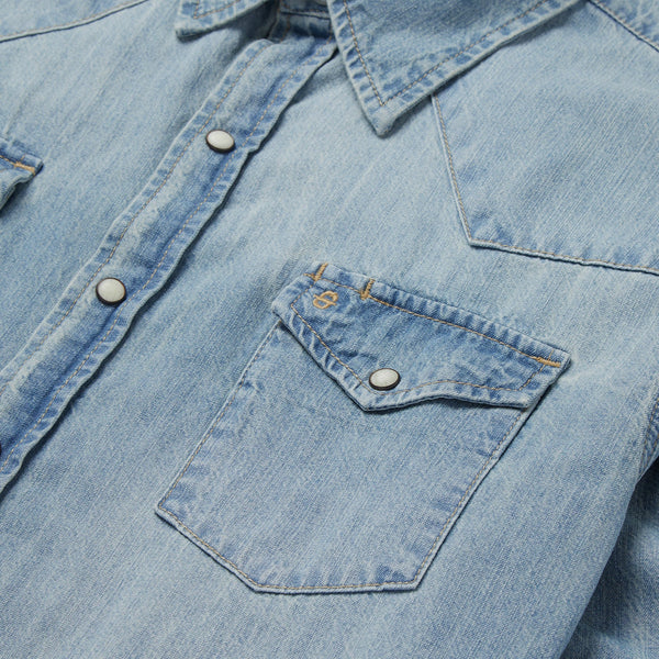 Stetson Long-Sleeved Denim Shirt - Broken horn