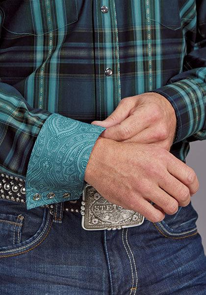 Stetson Men Lake Doby Plaid - Broken horn