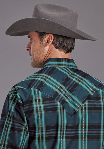 Stetson Men Lake Doby Plaid - Broken horn
