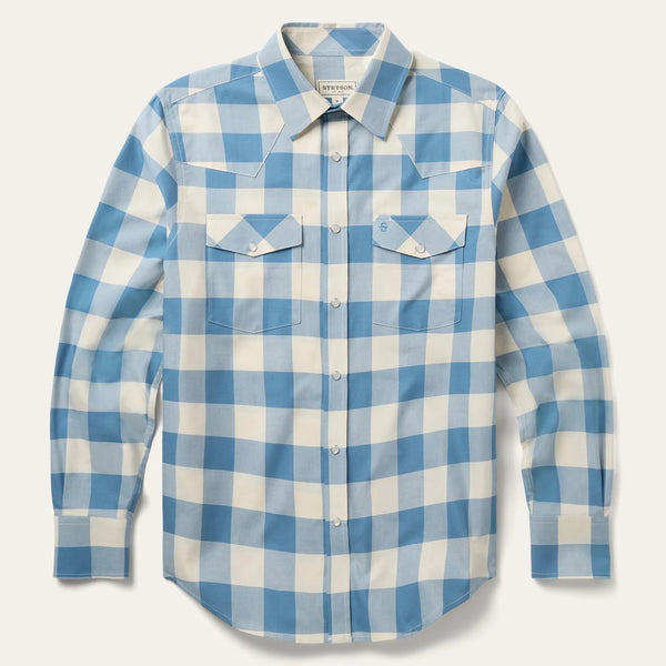 Stetson Men's Denim Buffalo Oxford - Broken horn