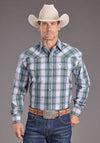 Stetson Men's Moss Dobby Plaid - Broken horn