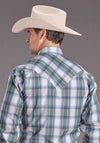 Stetson Men's Moss Dobby Plaid - Broken horn