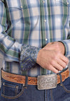Stetson Men's Moss Dobby Plaid - Broken horn