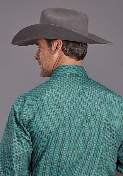 Stetson Men Teal Geo - Broken horn