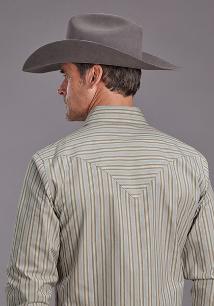 Stetson Men Ticking Dobby Stripe - Broken horn