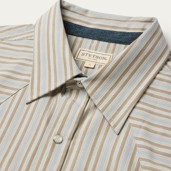 Stetson Men Ticking Dobby Stripe - Broken horn