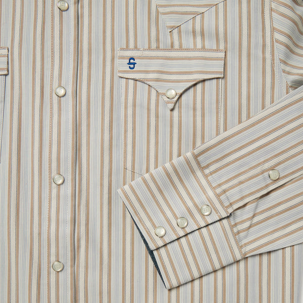 Stetson Men Ticking Dobby Stripe - Broken horn