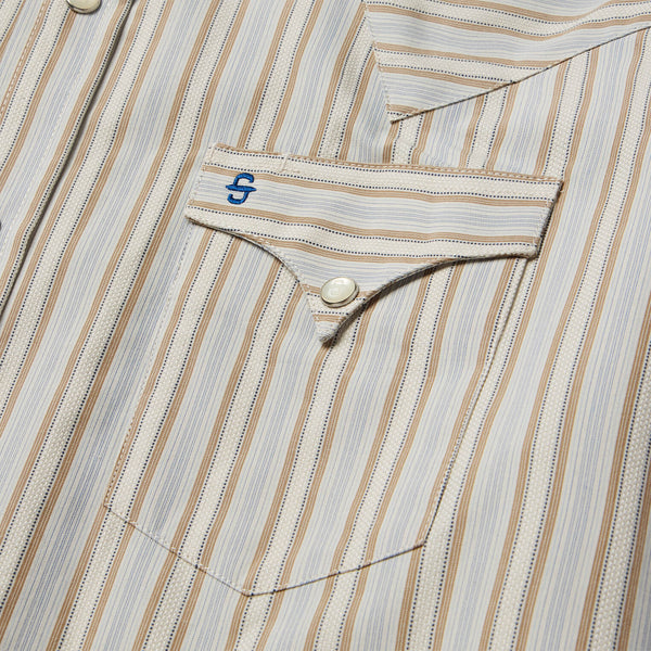 Stetson Men Ticking Dobby Stripe - Broken horn
