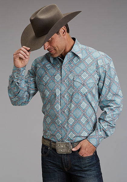 Stetson Men Turquoise Medallion - Broken horn