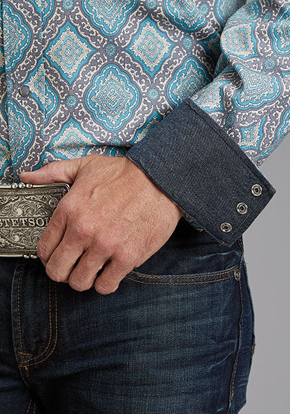 Stetson Men Turquoise Medallion - Broken horn