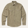 Stetson Olive Oxford Western Shirt - Broken horn