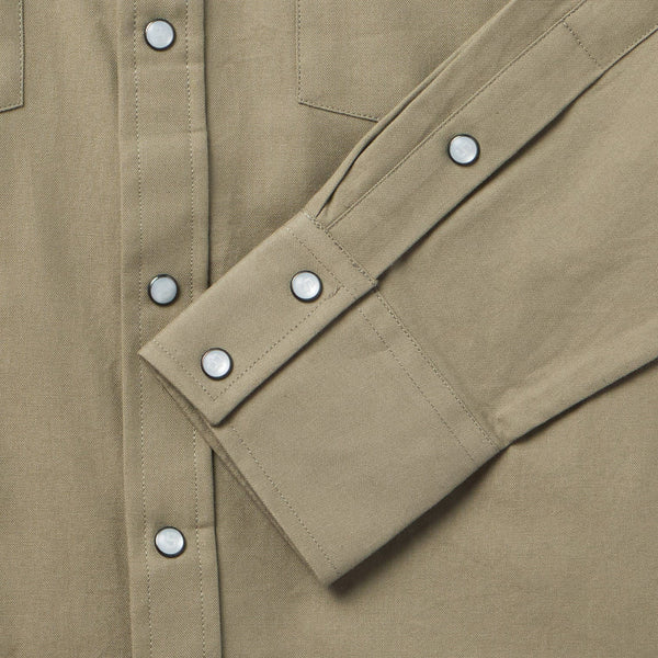 Stetson Olive Oxford Western Shirt - Broken horn