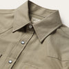 Stetson Olive Oxford Western Shirt - Broken horn