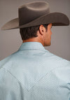 Stetson Snap 2 pocket Print - Silver Diamond Neat - Broken horn