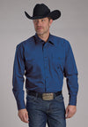 Roper Black Fill Poplin - Broken horn