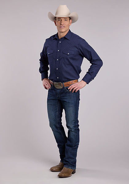 Roper Men Diamond Dots Print - Broken horn