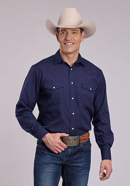 Roper Men Diamond Dots Print - Broken horn