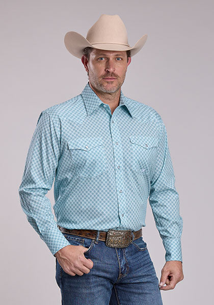 Roper Men Stretch Four Point Foulard - Broken horn