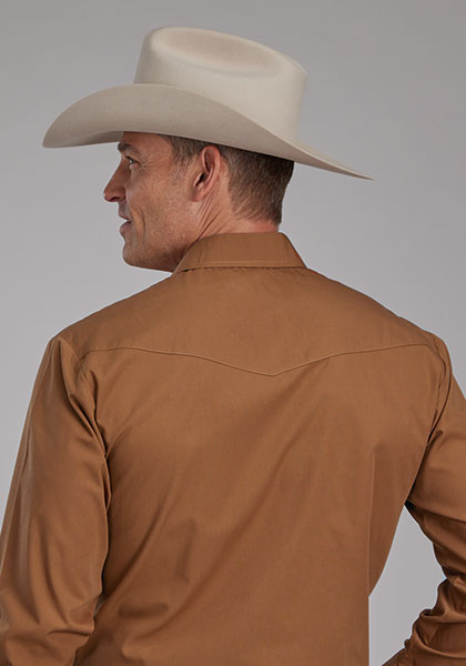 Roper Men Solid Broadcloth - Broken horn