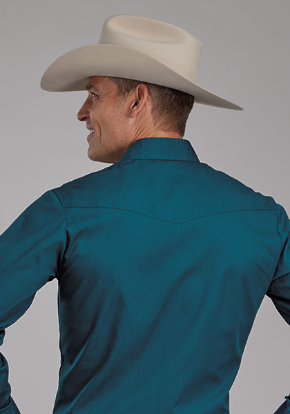 Roper Men Solid Broadcloth - Broken horn
