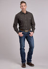 Roper Men Solid Broadcloth - Broken horn