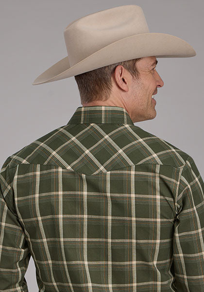 Roper Men Plaid - Broken horn