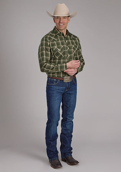 Roper Men Plaid - Broken horn