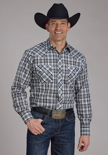 Roper Men Plaid - Broken horn