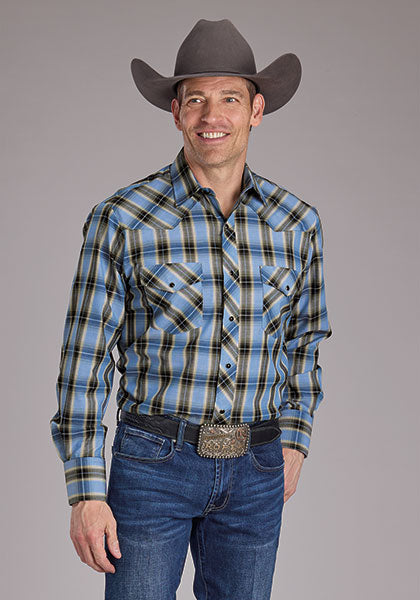 Roper Men Plaid - Broken horn