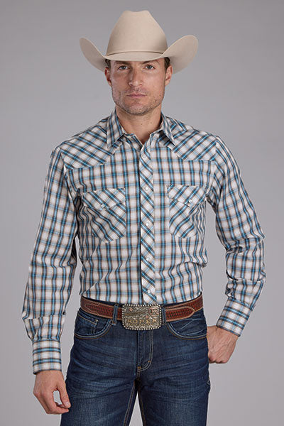 Roper Men Plaid - Broken horn