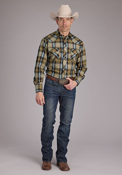 Roper Men Plaid - Broken horn
