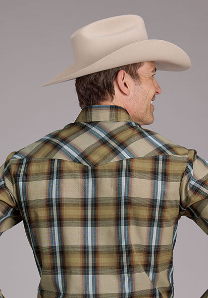 Roper Men Plaid - Broken horn