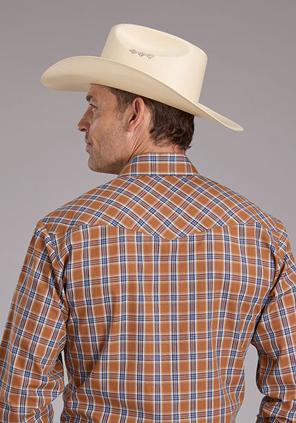 Roper Men Plaid - Broken horn