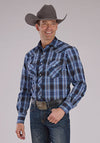 Roper Men Plaid - Broken horn