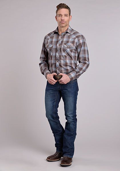Roper Men Plaid - Broken horn