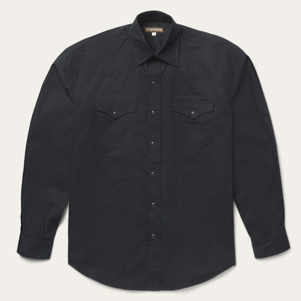 Stetson Classic Solid Poplin Shirt - Broken horn