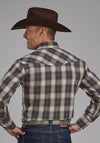 Roper Men Snap Woven Plaid - Broken horn