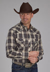 Roper Men Snap Woven Plaid - Broken horn