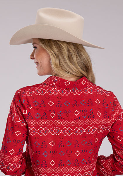 Roper Aztec Western Blouse - Broken horn