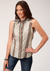 Roper Women Sleeveless Desert Stripe - Broken horn