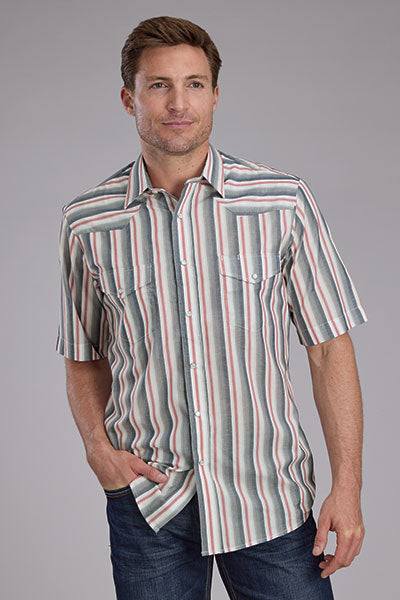Roper Men's Ombre Stripe - Broken horn