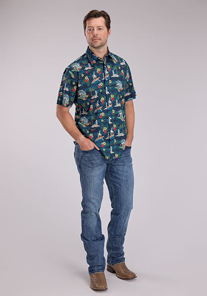Roper Men's Panlolos Print - Broken horn