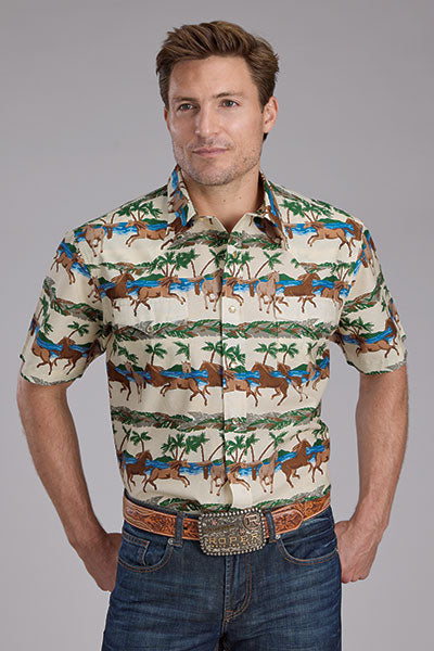 Roper Men's Tropical Horses - Broken horn