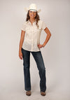 Roper Women Cream Diamond Print - Broken horn