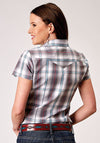 Roper Women Shirt Amarillo Plaid Snap - Broken horn