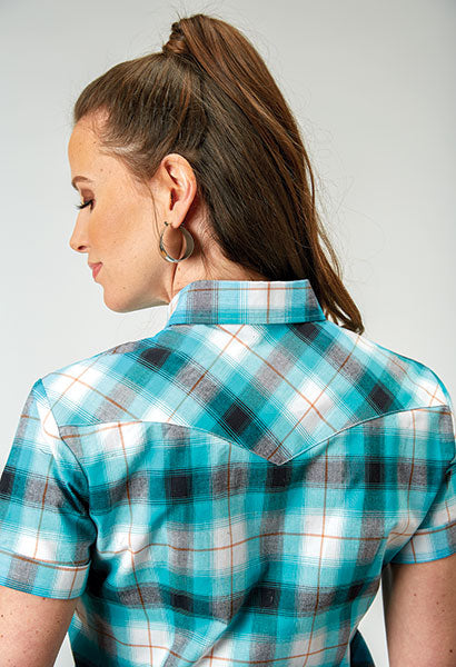 Roper Womens Plaid Button Shirt - Broken horn