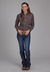 Roper Women Brown & Cream Floral - Broken horn